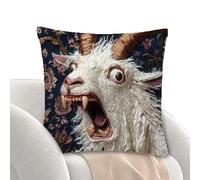 Genérico Decorative Covers, Throw Cover, Cushion Cover - Screaming Goat Funny Animal Design Soft Plush Case For Couch Sofa Bed Chair, Farmhouse Home Decor For Living Room Bedroom Office Do