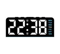 Genérico Decorative Desk Clock - Portable Table Clock, 16x6.7x4cm Digital Clocks with Stable Base Bottom, Electronic Clocks Device, Home Room Timepiece, Bedroom Alarm for Tabletop Display Use