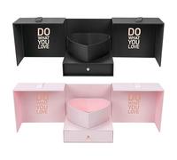 Genérico Decorative Paper Box, Flowers Storage Boxes, Decorative Flower Drawer, 9.45x9.45x8.66in Ribbon Packaging, Satin Ribbon Design for Valentine's Day Mother's Day