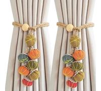 Generico Decorative per Tende - Festivi 2 pezzi | Elegante corda per Tende - Corbata a forma di 56x11,5 cm in cotone e lino per soggiorno, camera da, bagno, feste, Halloween