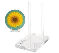 Genérico Decorative Plate Stand - Plate Holders Displaying | Acrylic Non Slip Space Saving, For Home Office Bedroom Living Room Kitchen Table Desk Cabinet Counter