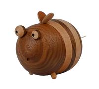 Genérico Decorative Toothpick Holder with Bee Design, Wooden Toothpick Box with 150 Toothpicks, Desk Organizer and Storage Dispenser for Home and Office