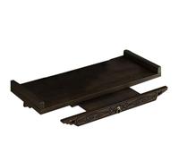 Genérico Decorative Wall Shelf, 39x26x12.5cm Wood Buddha Altar Shrine Table Strong Load-Bearing Double Layer Rack for Books, Living Room, Bedroom, Office