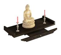Genérico Decorative Wall Shelf, Buddha Altar Shrine Table with Storage, Strong Load-Bearing Rack for Living Room, Bedroom, Corner Space, Home Offices, and Books, 15.35x10.24x4.92 Inches