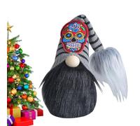 Genérico Decorativo Halloween Figura De Pie con Base Plana Rellena De | Muñeco Con Diseño Sombrero Calavera Para Entrada Salón Estantería Navidad Escaparate Dormitorio