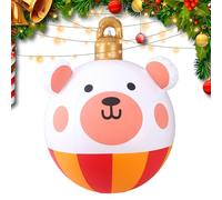 Genérico Decorazione A Forma Di Orso E Cervo per Casa, Giardino Anteriore, Interno - Palline Natale Gonfiabili Da 58 Cm, Palline Di Natale Gonfiabili Giganti | Giardino, Festa, Patio, Ingresso,
