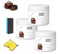 Genérico Deep Nourishing Leather Nursing Cream, Leather Conditioner & Repair Kit for Furniture, Car Interiors, Shoes, Bags & Jackets (3pcs)