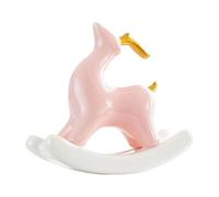 Genérico Deer Figurine - Ceramic Deer Statue For Home Decoration | Creative Rocking Deer's Ornament and Tea Pet Collectible | Christmas Keepsake Gift For Adults, Teens, Collectors | Decorative Accent