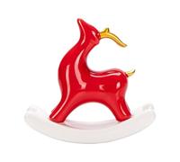 Genérico Deer Figurine - Ceramic Deer Statue For Home Decoration | Creative Rocking Deer's Ornament and Tea Pet Collectible | Christmas Keepsake Gift For Adults, Teens, Collectors | Decorative Accent