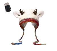 Genérico Deer Storage Hat- Festive Christmas Antler Hat, Creative Antler Hats & Bag 2-in-1 Practical and Adorable (B)