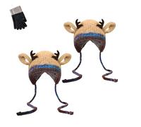 Genérico Deer Storage Hat- Festive Christmas Antler Hat, Creative Antler Hats & Bag 2-in-1 Practical and Adorable (A1)