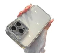 Genérico Defendcase New Double-Sided Diamond-Embedded Case for iPhone, Solid Color Anti-Drop All-Inclusive Phone Case, for iPhone 11/12/13/14/15/16 Pro MAX (for iPhone 12ProMax,White)