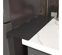 Genérico Deflector De Extensión Lateral para Tablero De Separación De Refrigerador De Cocina, Apto para Estante De Almacenamiento De Encimera, Extensor De Mesa De Hierro Metálico,Negro,L20xW10cm
