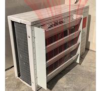 Genérico Deflector para Aire Acondicionado Exterior - Cubierta de Acero para Bomba de Calor, Rejillas deflectoras Ajustables para protección del compresor, Evita la Salida Directa de Aire, Duradero y