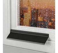Genérico Deflectores de Lluvia de Goma para Ventanas, Protectores de Goteo de Goma Flexibles para Puertas Exteriores, bloquea el Agua para Ventanas, Tope de Lluvia de Goma Negro Autoadhesivo para PUE