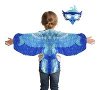 Genérico Déguisement Oiseau Accessoire - Thème Animal Immersif | Bretelles Élastiques Ailes et Masque Visage - Costume Oiseau pour École Scène Carnaval Halloween Mascarade Anniversaire Fête