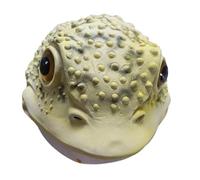 Genérico del casco | Disfraz de máscara de látex realista sapo | Propapado de cosplay animal | cubierta de cabeza de mascarada de rana dorada | Máscara de de novedad para Hall