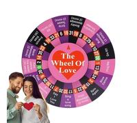 Genérico del Día De San Valentín,Rueda De Ruleta De Juguetse,Juegos Amor para Adultos - Batería La Ruseda del Amor Juego De Mesa Rueda De San Valentín Fidget Viaje Mujer Novios