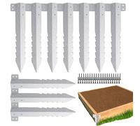 Genérico Del Giardino, Pali Per Il Giardinaggio - 10x Pali Del Prato,Fence Post Brackets Sundated Small Picco Di Sonno Per Il Campeggio Portico Da Giardino