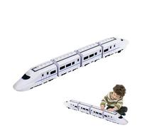 Generico del metro - Juego de locomotoras ferroviarias ecológicas de 2,76 pulgadas, modelo de movimiento con sonido ligero, vehículo de carril flexible con control de iluminación |