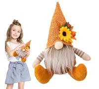 Genérico del Ringraziamento - Girasole Bambola Decorativa Autunnale con Foglia d’Acero, Nano Peluche Stile Svedese | Ornamento per Tavolo Festa del Raccolto Autunno Decorazione Casa Regalo Amici