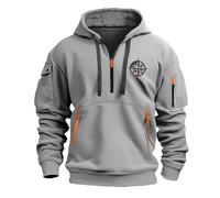 Genérico del Sudaderas Hombres con Capucha Sport Trabajo Forro Personalizada Sudaderas Deportivo Moda Chándales Deportiva Elegante Anorak Hombre Gris Claro XL