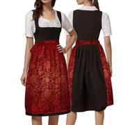 Genérico Delantal Medio Laca para Mujer Disfraz Tradicional Baviera de Oktoberfest, Disfraz de Fiesta