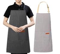 Genérico Delantales Con Bolsillos | Cinta Ajustable Al Cuello Impermeable - Delantal Chef 2 Bolsillos Grandes,Para Cocinar Hornear Lavar Platos Hombres Y Mujeres