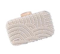 Genérico Delicado bolso cruzado bordado Perlas de imitación Decoraciones Construcción práctica Múltiples zonas de almacenamiento Ocasión nocturna Bolso de noche bordado con cuentas