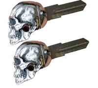 Genérico Demon Skull Key Cover,Metal Devil Skull Key Covers for Motorcycles,Metal Demon Universal Modified Keychain,Ldeal Choice
