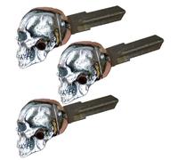 Genérico Demon Skull Key Cover,Metal Devil Skull Key Covers for Motorcycles,Metal Demon Universal Modified Keychain,Ldeal Choice