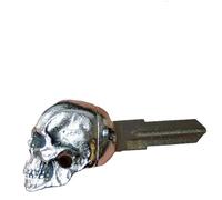 Genérico Demon Skull Key Cover,Metal Devil Skull Key Covers for Motorcycles,Metal Demon Universal Modified Keychain,Ldeal Choice