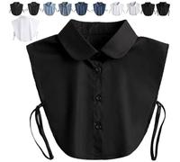 Genérico Denim False Collar - The Ultimate Layering Essential for Women, Stylish Elegant Adjustable Detachable Half Shirt False Collars Top (Square-Black 2)