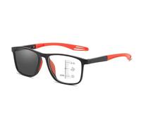 Genérico Deportivas Gafas de Lectura con Anti Blu Ray, Vista Cansada ligeras y cómodas Montura Rectangular Bisagras de resorte(Rojo,1.5x)