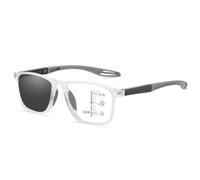 Genérico Deportivas Gafas de Lectura con Anti Blu Ray, Vista Cansada ligeras y cómodas Montura Rectangular Bisagras de resorte(Claro,2.0x)