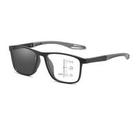 Genérico Deportivas Gafas de Lectura con Anti Blu Ray, Vista Cansada ligeras y cómodas Montura Rectangular Bisagras de resorte(Negro,2.0x)