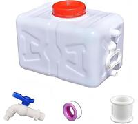 Genérico Depósito de Agua con Grifo de 50L/75L/110L/150L/200L/340L, contenedor de Almacenamiento para Camping, Senderismo al Aire Libre, autocaravanas y Viajes en vehículos autónomos (Blanco, 75L).