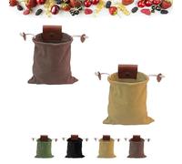 Genérico Derivemids Foraging Bag, Handmade Cowhide Canvas Bag, Storage Folding Bags for Travel Camping Hiking (Match 1)