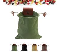 Genérico Derivemids Foraging Bag, Handmade Cowhide Canvas Bag, Storage Folding Bags for Travel Camping Hiking (Green)