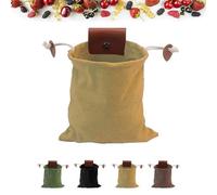 Genérico Derivemids Foraging Bag, Handmade Cowhide Canvas Bag, Storage Folding Bags for Travel Camping Hiking (Khaki)