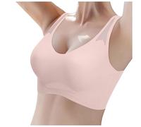 Genérico Desechable Gato Sujetador Inalámbrico para Mujeres, Sujetador Super Fruncido, Anti-flacidez de los senos, Sujetador de flexión elevable para Mujeres Mayores Camisola de Encaje de Seda, rojo