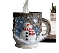 Generico -Design Safttasse - Harz Weihnachtsbecher mit ergonomischem Griff | Festliche Kaffeetasse für Zuhause Schule & Büro | Dekorativer Trinkbecher mit Rindenmuster | für Weihnachten