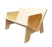 Generico Desk Bookshelf, Desktop Rack, Wooden Small Inclined Design Creative Stylish Space-Saving Storage, Bookshelf Organizer for Home, Tabletop, 15.75x10.24x9.45inches