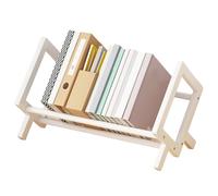 Genérico Desk Bookshelf - Tabletop Hutch Dorm | Tilting Desktop Organizer Bookcase, Desktop Book Holder Organizer, Tilting Bookcase For Books, Small Display Tabletop Book Rack For Books