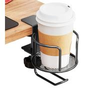 Genérico Desk Clamp Cup Holder - Rotating 2-in-1 Drinks Mount With Headphone Hanger | Tabletop Cup Holder,for Mug Tumbler Bottle Home Office Bedroom Kitchen Classroom Dormitory