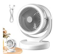 Generico Desk Fan - 25 x 22 x 18 cm USB Rechargeable LED Quiet Table Fan