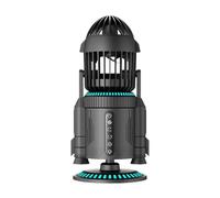 Genérico Desk Fan, Adjustable Tabletop Air Circulator, 6,3 × 5,8 × 12,8 pulgadas, Quiet 5000 RPM Cooling with LED Light, Rocket-Shaped Rotating Design, Ideal para Home, Offices, Hot Summer Days