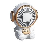 Genérico Desk Fan, Cute Astronaut Cooling Equipment, Adorable Recargable Quiet Fans, Personal Portable Coolings Fan for Travel, Beach, Tent, School, Gym, 3,74 x 2,91 x 4,53 pulgadas