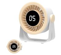 Generico Desk Fan Quiet, oscilante Table Air Circulator, 5-Speed Rechargeable Fan with LED Display, Portable Wall-Mountable Design, for Bedroom, Living Room, Camping, Beach, Outdoor Use