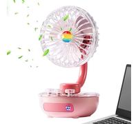 Genérico Desk Fan - Small Quiet Cooling Air Circulator For Office Bedroom | Brushless Motor With Adjustable Speed Control, Compact Tabletop Ventilation Device For Home Study Work Travel Use